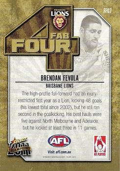 2011 Select AFL Champions - Fab Four Gold #FFG7 Brendan Fevola Back